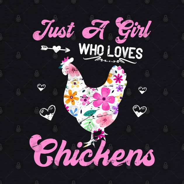 Just A Girl Who Loves Chickens, Girls Gift idea Farm Animals Lover, Pets Lover, I love Cows by kaza191